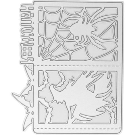 Découpe métallique DIY Halloween Sorcière Lanterne, pochoir scrapbooking, moule à découper, Set de 2 pièces (1/5)