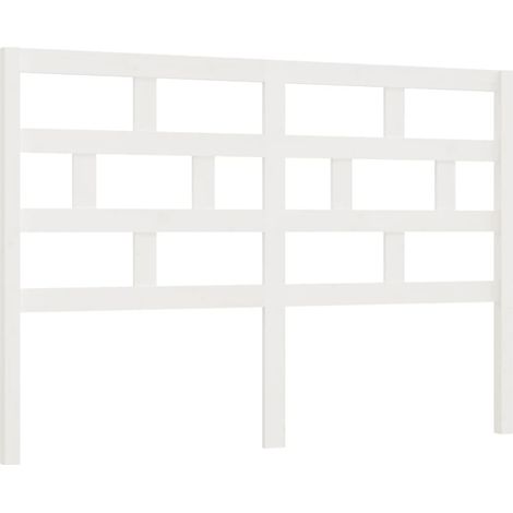 Maison Exclusive - Testiera per Letto Bianca 141x4x100cm in Legno Massello di Pino