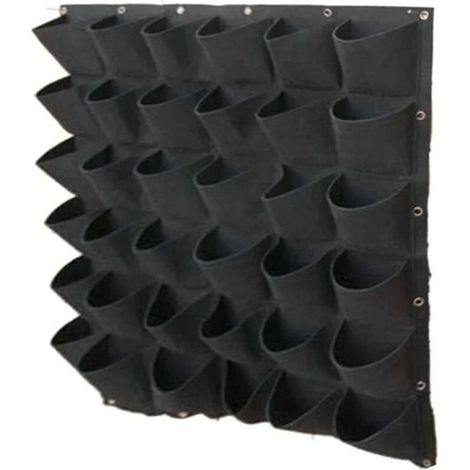 Kaelt - CHOYCLIT Sac À Plantes Mural 36 Poches Sac De Plantation Vertical Jardinière Design À Suspendre Mur Végétal Extérieur Jardin Mural Souple en Feutre Résistant Et Écologique le noir (1/4)