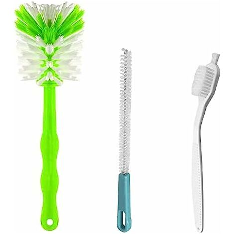 ZOLGINAH Brosse Nettoyante, Lot de 3 Brosses de Nettoyage, Brosse à Bouteille Manche Longue, Idéal pour Les Thermomix TM6 TM5 + TM31 Ainsi Que Les Pots de Mixage, etc.