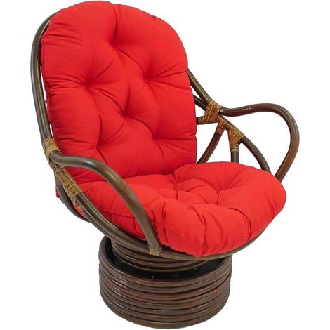 Coussin pour fauteuil à bascule - MICH - Lavable - 122x61x13 cm - Rouge - Usage intérieur/extérieur - Polyvalent (1/5)