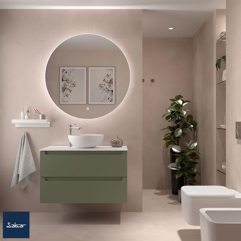 Armoire murale MONTERREY 900 2 tiroirs métalliques avec coulisse à amortisseur GREEN FOREST 897 x 540 x 450 mm (1/4)