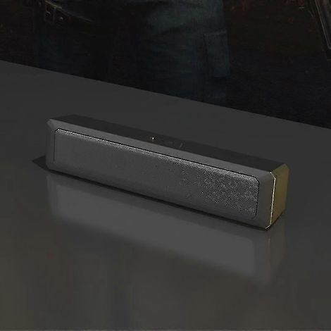 Enceinte USB Bluetooth filaire, sans fil, stéréo, caisson de basses caisson de basses (noir) (1/5)