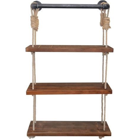 Etagère murale en bois et métal design industriel GARO (1/5)