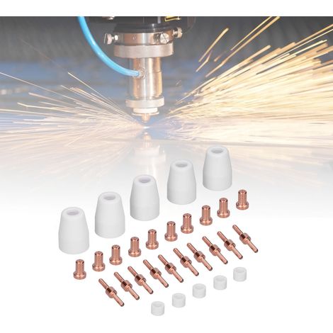 30-teiliges Zubehörset für Shuntmaschinen: Elektroden, Düsen, Keramikdüsen und andere PT-31-Komponenten (1/5)