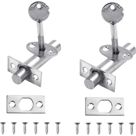 Deux cadenas de sécurité en acier inoxydable avec clés en forme d'étoile - cadenas tubulaires antivol pour la maison et le restaurant (1/4)