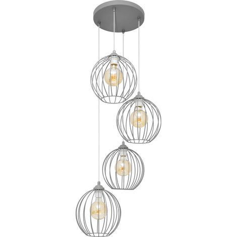 Helam MERCURE Plafonnier Cluster Gris 40cm