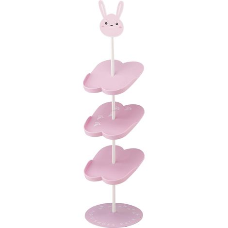 YAMAZAKI Scarpiera per Bambini, Lega di Acciaio Plastica, Colore: Rosa, Taglia Unica (1/3)