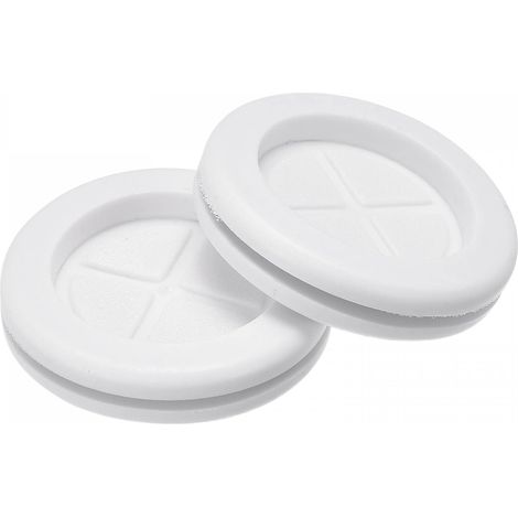Passe Fil Caoutchouc Œillet Montage Diamètre 40mm Rond Passe Câble Caoutchouc Double Face pour Fil Protection Blanc Paquet 10 (1/5)