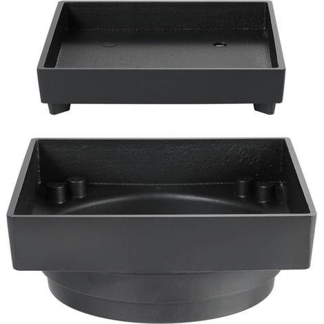 Tubo sifone in rame nero, ad alto flusso, deodorante e repellente per insetti, adatto per bagni e balconi, misura universale 115x115 mm. (1/5)