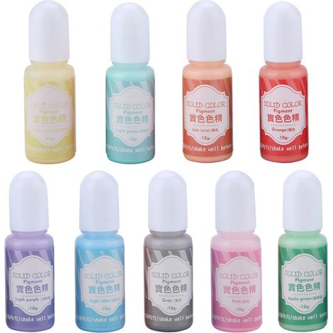 Colorant Époxy 10g - Pigments UV 9 Couleurs pour Résine Artisanat DIY Créatif (A) (1/5)