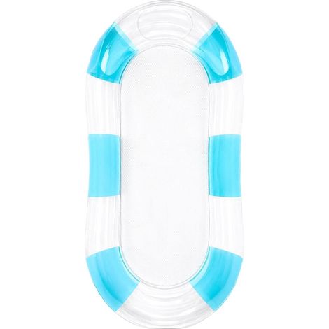 Flotteurs de piscine – Chaise gonflable avec motif à rayures pour extérieur Chaise longue flottante de piscine avec appui-tête pour vacances (1/5)