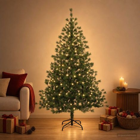 vidaXL Árbol de Navidad artificial con ramas articuladas 150 cm (1/5)