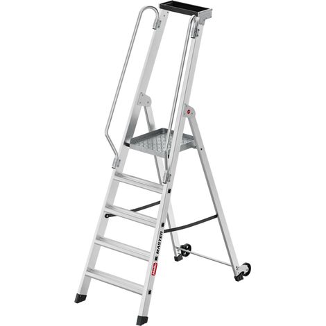 Hailo Aluminium-Plattformleiter Master P80 5 Stufen (1/5)