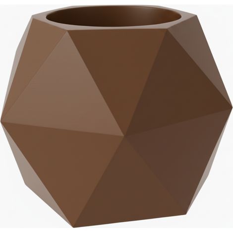 Hängender brauner geometrischer Pflanztopf (1/3)