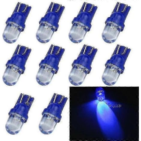 10x T10 194 168 Blue Super Bright 12v Led Wedge Plate Dashboard Side Light Bulb - RIpj (1/2)