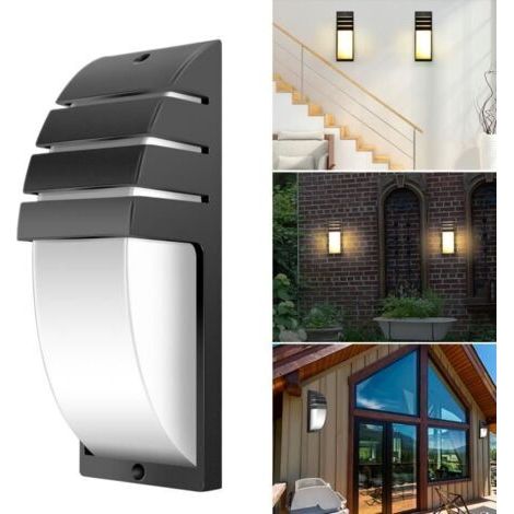 8-W-COB-LED-Wandleuchte, wasserdicht für den Außenbereich – Schwarz – Aluminium – Warmweiß (2900–3100 K) (1/5)
