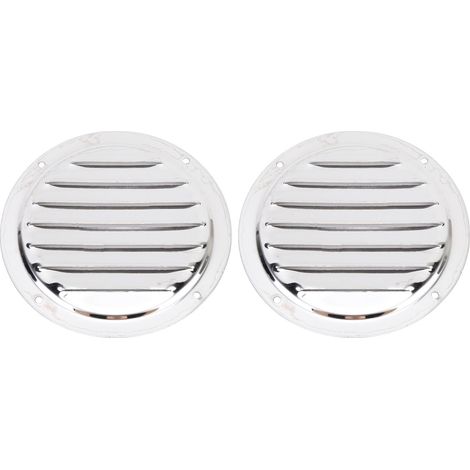 Ortviai Grille de ventilation ronde marine en acier inoxydable 316 – 2 pièces, diamètre 125 mm pour bateaux, yachts et camping-cars (1/5)