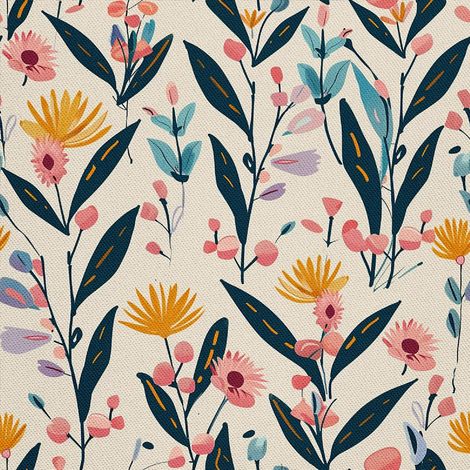 Tela Oxford para decoración de exteriores - Motivo de flores I DX5320 (1/5)