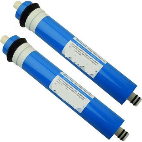 Système de Filtre à Eau Filtre à Eau par Osmose Inverse, Cartouche for la Purification de l'eau Potable 2 pièces Ro Filter Membrane 50GPD (1/4)