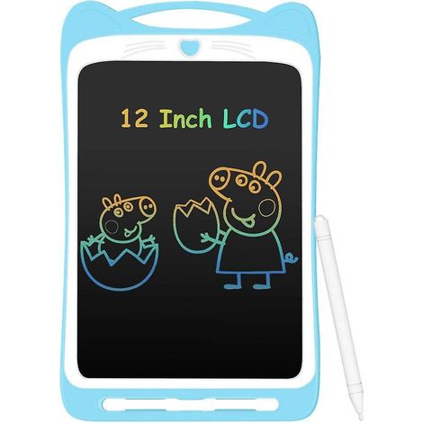 tableau D'criture Lcd Color Pour Enfants (bleu), Tableau De Dessin Lectronique, Carnet De Notes Numrique Avec Boutons De Verrouillage, Cadeau D'an (1/5)