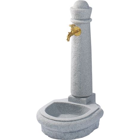 GARANTIA VENEZIA fontana in pietra lightgranite incl. rubinetto nostalgico