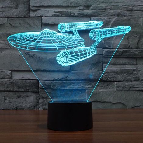 3D Nachtlampe mit Optischer Täuschung, 7 Farben Wechselndes LED Tischlicht mit Touch Sensor, Dekolampe für Wohnzimmer, Kinderzimmer, Ideal als Geschenk zu Weihnachten & Geburtstag