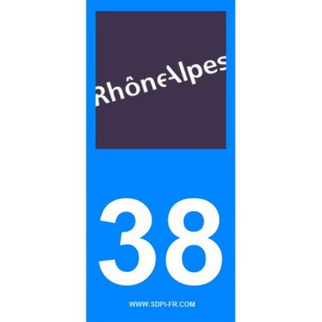ADHESIFS REGION DEPARTEMENT 38 AUVERGNE RHONE ALPES X2