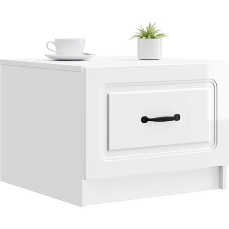 Maison Exclusive - Couchtisch Hochglanz Weiß 49 x 50 x 37 cm Holz