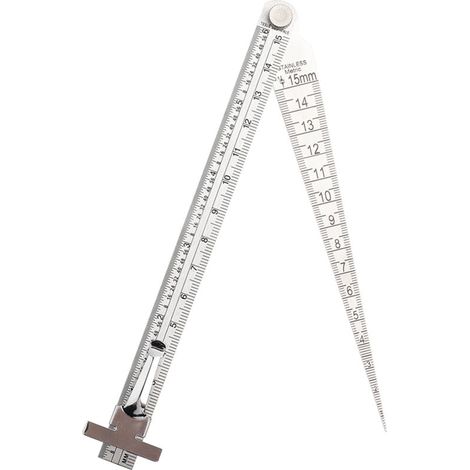 Outil de contrôle de profondeur et de mesure d'écartement conique pour soudure en acier inoxydable (1/5)