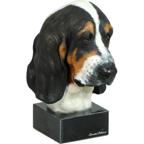 Basset Hound I - statuette peinte, figurine, réalisée par un artiste, marque Art-Dog (1/3)