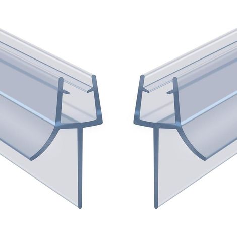 Dusch-Dichtung für Glaswand PVC extra-dick transparent 100 cm 2er Set, Dichtleiste für Badewannen-Tür (1/5)