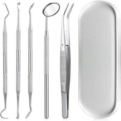 Tandhygien-set - 5 delar rostfritt stål Silver (1/5)