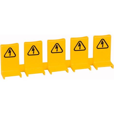 Eaton – Lot de 5 embouts isolants de protection pour peigne électrique – Capot jaune en plastique – Protection contre contacts directs