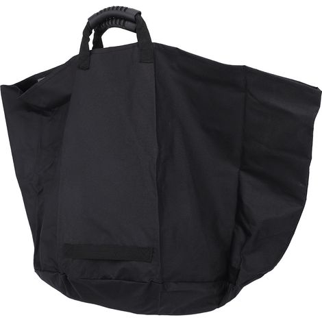 Sac de ramassage feuilles mortes déchets jardin 33 gallons haute capacité noir en toile robuste anses caoutchouc cadre élastique PVC 56x46 cm 1 pièce (1/5)