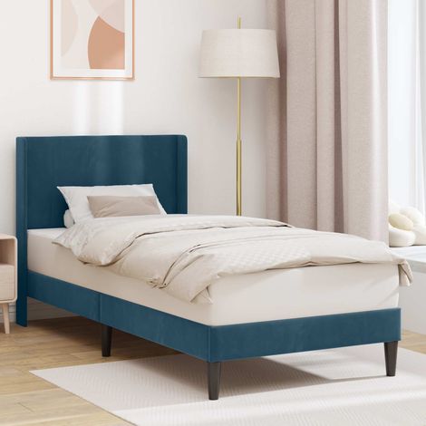 vidaXL Struttura del letto con testiera Blu 80 x 200 cm Velluto (1/5)