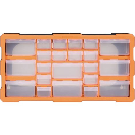 vidaXL Mobile Contenitore con 22 Cassetti 49x16x25,5 cm