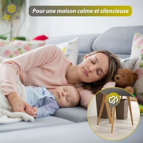 Patins Silicone - Embouts Pieds Chaise - Pour Diamètre 12 à 16 mm - Protection Sol Parquet Carrelage - Lot de 16 (1/5)