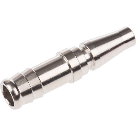 Raccord rapide pneumatique RS PRO, Tuyau cannelé vers Mâle 10mm Rectus 17, Schrader NW5 en Laiton ( Prix pour Paquet de 5 ) (1/2)