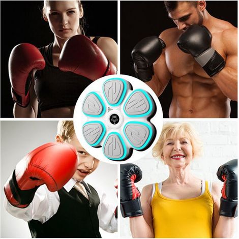 Punching Ball Musical pour Enfants - 6 Cibles avec 30 Niveaux de Volume - Boîte à Rythmes Lumineuse - Cadeau Sportif et Ludique (1/5)