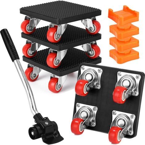 Kit de levage de meubles - élévateur de meubles robuste 500 kg - chariot pivotant à 360 °, réfrigérateur mobile, canapé, machine à laver (1/4)
