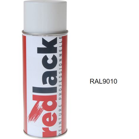 Aérosol de peinture – RAL 9010 Blanc pur – Satiné – multisupport – Redlack