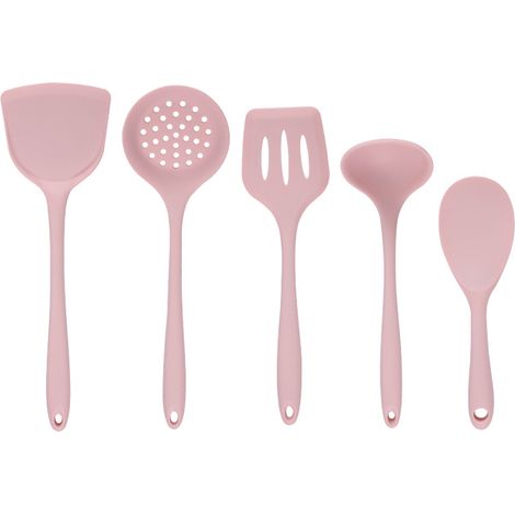 Ensemble de 5 woks antiadhésifs avec poignée tubulaire en silicone - Ustensiles de cuisine