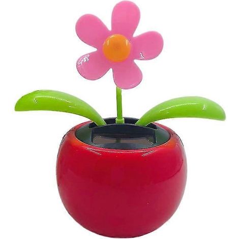 Lustige Auto-Dekoration, solarbetrieben, farbenfrohe Cartoon-Blume, tanzendes Schaukelspielzeug fürs Armaturenbrett – das perfekte Geschenk für Freunde-A (1/5)
