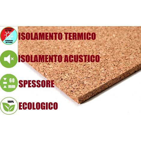 Pannello in Sughero Naturale per Isolamento Termico/Acustico-100x50x6 cm (1/4)