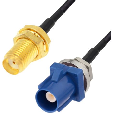 Cable flexible Fakra con conector tipo C, toma BHF/SMA RF1.37 de 50 cm.