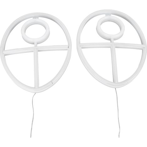 Lot de 2 néons LED style punk à suspendre au mur, décoration pour chambre d'enfant, fête ou cadeau d'anniversaire (1/5)