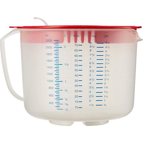Jarra medidora y mezcladora 3 en 1 Leifheit LFH3169 de 2,2 L, transparente