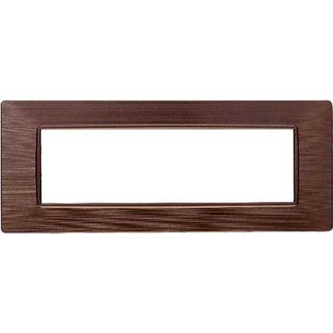 Kompatible Abdeckrahmen Vimar Plana 7 module kunststoff satiniert bronze farbe Ettroit EV85610