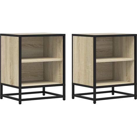 Maison Exclusive - Nachttische 2 Stk. Sonoma-Eiche 40x31x50cm Hol